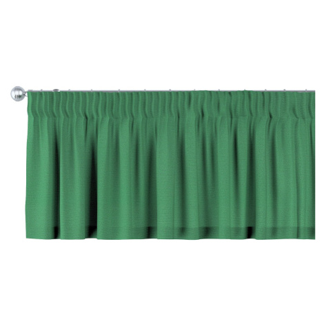 Dekoria Krátky záves na riasiacej páske, fľašovo zelená, 390 x 40 cm, Loneta, 133-18