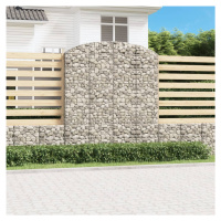 vidaXL Oblúkový gabionový kôš 200x30x220/240 cm pozinkované železo