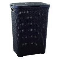 CURVER - Kôš na špinavú bielizeň Rattan 60l 45x34x62cm Tmavohnedý