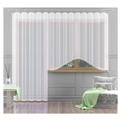 Hotová záclona alebo balkónový komplet, Christina, biela 180 x 250 cm dvere FORBYT