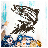 Darček pre rybára - Drevený obraz ryby - Pstruh, Wenge