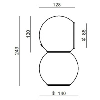 Stilnovo Gravitino LED lampa magnet, červeno-sivá