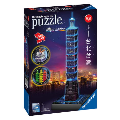 Ravensburger 3D LED puzzle stavba (Taipei Tower)