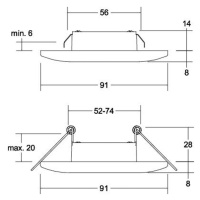 BRUMBERG Adapt LED downlight, chrómová matná