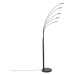 Dizajnová stojaca lampa čierna vrátane LED 5 svetiel - Sixties Trento