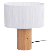 Stolová lampa s tienidlom z papierového výpletu v bielo-prírodnej farbe (výška 30,5 cm) Sheer Ov