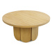 Okrúhly konferenčný stolík s doskou v dubovom dekore v prírodnej farbe 78x78 cm Soft - Woodman