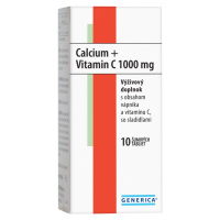 GENERICA Calcium + Vitamin C 1000 mg 10 šumivých tabliet