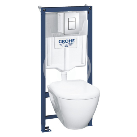 GROHE - Solido Set predstenovej inštalácie, klozetu Bau Ceramic a dosky softclose, tlačidlo Skat