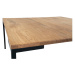 Čierny konferenčný stolík s doskou z dubového dreva House Nordic Lugano, 90 x 90 cm