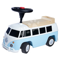 Odrážadlo minibus so zvukom Baby Volkswagen T1 Blue BIG s reálnym dizajnom a odkladacím priečink