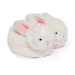 Papučky pre bábätko s hrkálkou Zajačik Lapin Bonbon Doudou et Compagnie ružové v darčekovom bale
