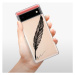 Odolné silikónové puzdro iSaprio - Writing By Feather - black - Google Pixel 6 5G