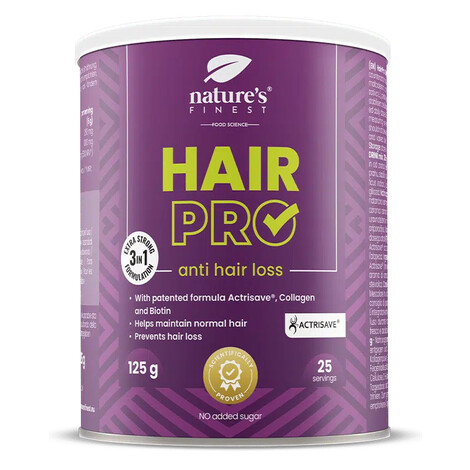 Nature's Finest Hair Pro | pokročilá podpora síly a hustoty vlasů | Actrisave, kolagen + biotin 