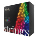 Twinkly Strings Multi-Color inteligentné žiarovky na stromček 250 Ks 20m čierny kábel