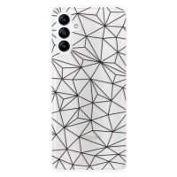 Odolné silikónové puzdro iSaprio - Abstract Triangles 03 - black - Samsung Galaxy A04s