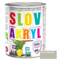 SLOVAKRYL - Univerzálna vodou riediteľná farba 5 kg 0110 - svetlošedá