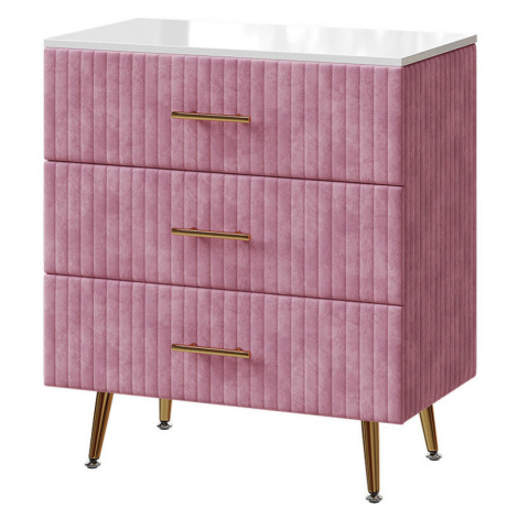 Vicco KOMODA Velia Ružová 70 x 78.5 cm s 3 zásuvkami