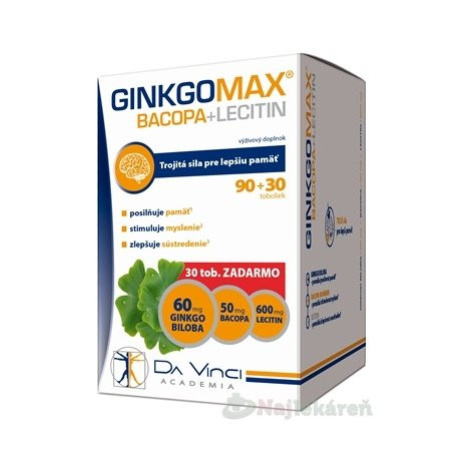 GinkgoMAX Bacopa+Lecitin DaVinci Academia 90+30 tabliet