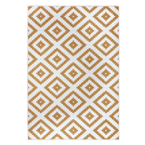 Okrovožlto-biely vonkajší koberec 80x150 cm Malta – NORTHRUGS