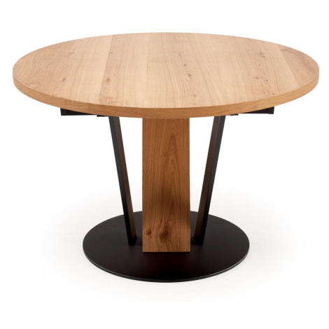 Rozkladací jedálenský stôl Fanis 120/160 cm dub prírodný/čierny Halmar