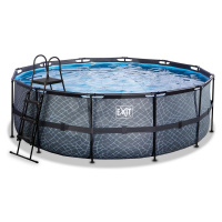 Bazén s pieskovou filtráciou Stone pool Exit Toys kruhový oceľová konštrukcia 427*122 cm šedý od