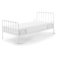 Biela kovová detská posteľ Vipack Alice, 90 × 200 cm