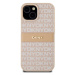 DKNY Repeat Texture Pattern W Tonal Stripe Apple iPhone 15 Plus DKHCP15MPRTHSLP Pink