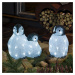 LED akrylové svietiace postavičky tučniakov 3 kusy