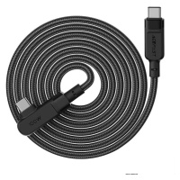 Kábel Cable USB-C to USB-C Acefast C5-03 angled, 100W, 2m (black)