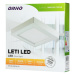 Mini LED panel štvorcový LETI 18W, 3000K, 1300lm, biely (ORNO)