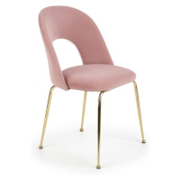 Jedálenská stolička Sibyla svetlo ružová/zlatá