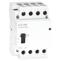 Stýkač 4P 63A 230V AC 3NO+1NC s tlačidlom EKMF (ETEK)