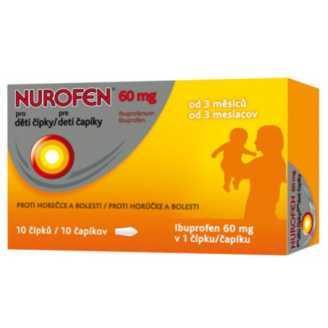 Nurofen pre deti čapíky 60 mg 10 čapíkov