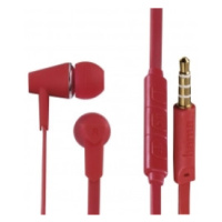 Hama 184010 slúchadlá s mikrofónom Joy, štuple, regulácia hlasitosti, červené