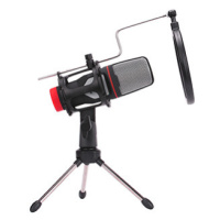 Marvo, streamovací mikrofon, MIC-02, bez regulace hlasitosti, černý, s tripodem