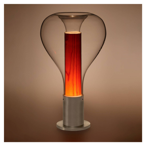 LZF Eris LED stolová lampa sklo hliník/čerešňa LZF LamPS