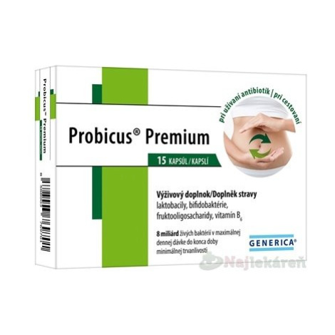 GENERICA Probicus Premium na zlepšenie trávenia, cps 1x15 ks