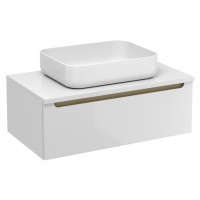 Kúpeľňová skrinka pod umývadlo Naturel Stilla 80x30x45 cm biela STILLAD08005DBI