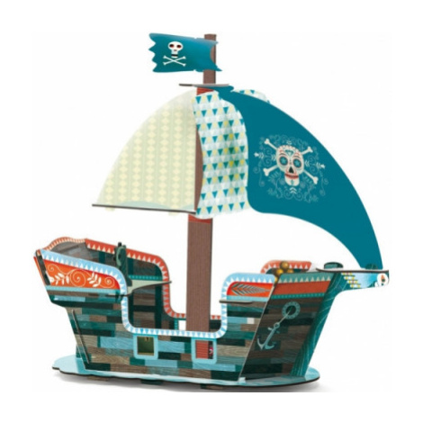 3D kartónová skladačka – Pirátska loď DJECO