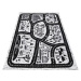 DY Čierno-biely detský koberec Seth 10 Rozmer: 200x290 cm