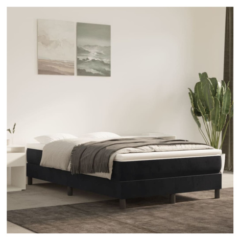 vidaXL Posteľný rám boxspring s matracom čierny 120x200 cm zamat