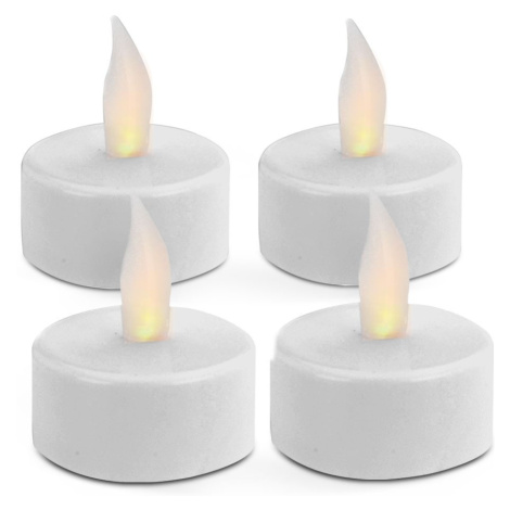 LED sviečka TEALIGHT 4 kusy biela DekorStyle