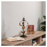 Kovová stolová lampa Collana single flame bronze