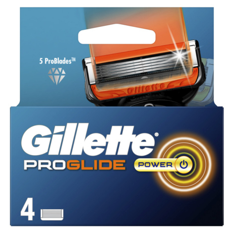 GILLETTE Fusion ProGlide Power náhradné hlavice pre mužov 4 ks