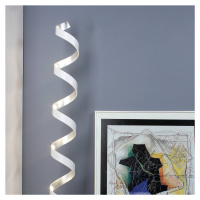 Stojaca LED lampa Helix výška 152cm biela-striebro