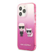 Plastové puzdro Karl Lagerfeld na Apple iPhone 13 Pro KLHCP13LTGKCP Karl & Choupette Head Gradie