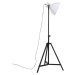 vidaXL Podlahová lampa 25 W biela 61x61x90/150 cm E27