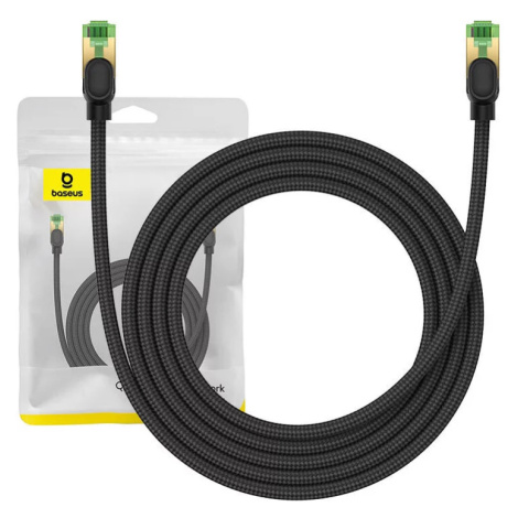 Kábel Baseus Braided network cable cat.8 Ethernet RJ45, 40Gbps, 2m (black)