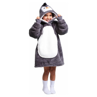 Cozy Noxxiez CH303 Tučniak - hrejivá televízna mikinová deka s kapucňou pre deti 3-6 rokov